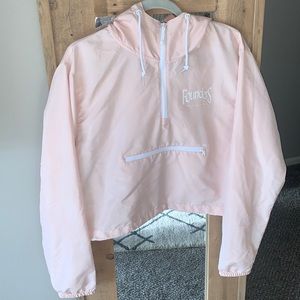 Founders Brewing “All Day Vacay” Cropped Light Pink Windbreaker